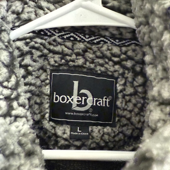 Boxercraft Gray Sherpa with Purple TCU Logo Sz L - Picture 3 of 7